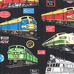 Locomotive Trains Black Bedding, Accessories & Room Decor