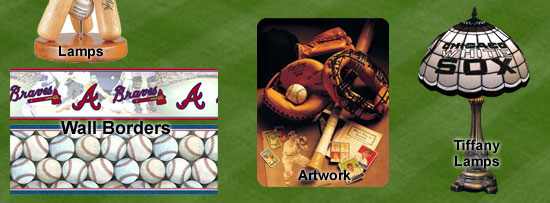 MLB Wall Borders, Artwork, Tiffany Lamps