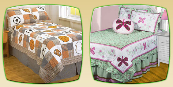 Play Ball and Katrina Cotton Kids Quilt Sets