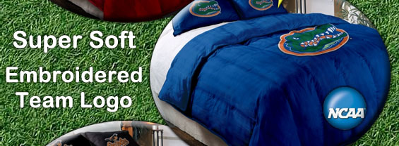 Chenille NCAA College Team Bedding