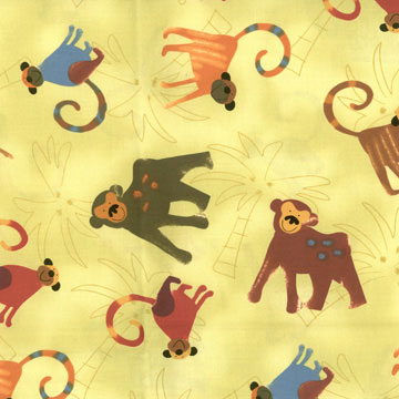 Jungle Jive Monkeys Fabric