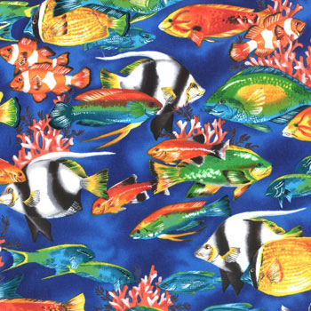 Pacific Reef Tropical Fish Fabric