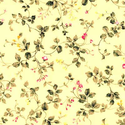 Pink & Yellow Vine Fabric