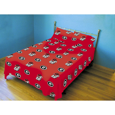 Twin Bedding on Twin Xl Dorm Sheet Set Red Under Ncaa College Bedding Room Decor