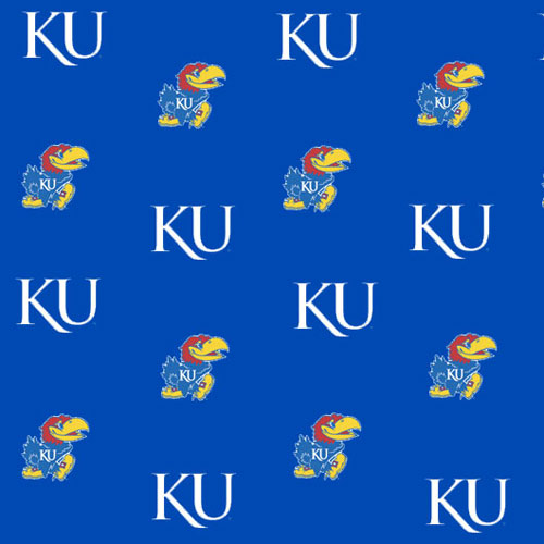 Kansas JAYHAWKS Fitted Crib Sheet - Blue