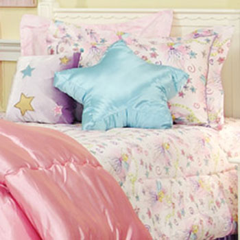 Glitter Fairy 18" Decorative Pillow - Star Shape