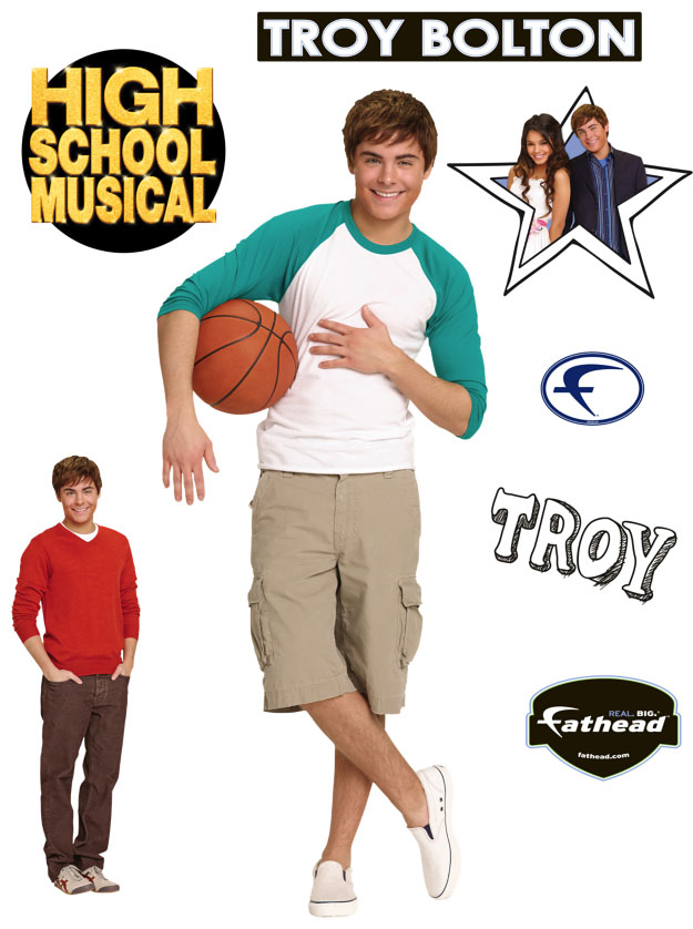 High School Musical's Troy Fathead Disney Wall Graphic