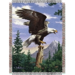 Hautman Bros. Eagle Perch  48" x 60" Metallic Tapestry Throw