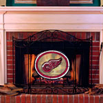 Detroit Redwings NHL Stained Glass Fireplace Screen