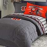 Cincinnati Bengals NFL Team Denim Full Comforter / Sheet Set