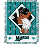 Florida Marlins MLB Baby 36"x 46" Triple Woven Jacquard Throw