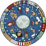Small World Hooked Rug (39" Round)