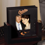 Baltimore Orioles MLB Art Glass Photo Frame Coaster Set