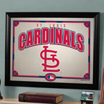 St. Louis Cardinals MLB Framed Glass Mirror