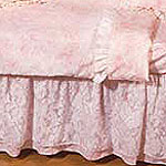 Isabella Pink Gathered Bed Skirt