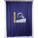 San Diego Chargers Locker Room Shower Curtain