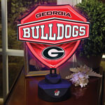 Georgia UGA Bulldogs NCAA College Neon Shield Table Lamp
