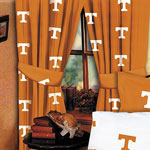 Tennessee Vols 100% Cotton Sateen Long Window Drapes - 84" Orange