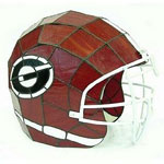 NCAA Georgia Bulldogs Stained Glass Football Helmet Lamp