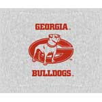 UGA University of Georgia Bulldogs "Property Of" Blanket / Throw