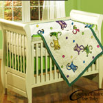 Monkey See Monkey Do 4 Piece Crib Quilt Set