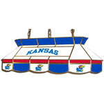Kansas Jayhawks Teardrop Stained Glass Billiard Light