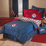 Texas Rangers Team Denim Toss Pillow