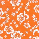 Dust Ruffle - Orange Hibiscus