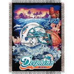 Miami Dolphins NFL "Home Field Advantage" 48" x 60" Tapestry Throw