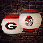Georgia UGA Bulldogs NCAA College 18" Rice Paper Lamp