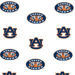 Auburn Tigers Fitted Crib Sheet - White