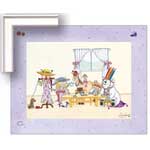 Lizzie's Tea Party - Contemporary mount print with beveled edge