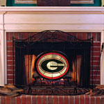 Georgia UGA Bulldogs NCAA College Stained Glass Fireplace Screen