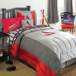 St. Louis Cardinals  MLB Authentic Team Jersey Bedding Twin Size Comforter / Sheet Set