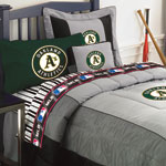 Oakland Athletics MLB Authentic Team Jersey Bedding Full Size Comforter / Sheet Set