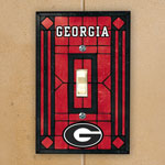 Georgia UGA Bulldogs NCAA College Art Glass Single Light Switch Plate Cover