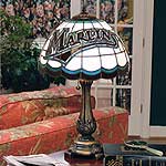 Florida Marlins MLB Stained Glass Table Lamp