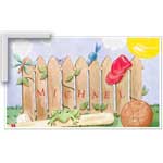Picket Fence - Contemporary mount print with beveled edge