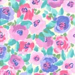 Posies Pink Straight Valance - Floral