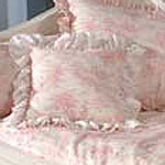 Isabella Pink Crib Pillow - Toile 