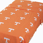 Tennessee Vols 100% Cotton Sateen Twin XL Dorm Sheet Set - Orange
