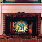 New York Yankees MLB Stained Glass Fireplace Screen