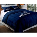 Seattle Seahawks NFL Twin Chenille Embroidered Comforter Set with 2 Shams 64" x 86"