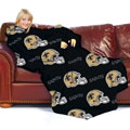 NFL New Orleans Saints Comfy Throw Blanket with Sleeves