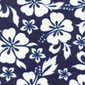 California Dreamin Tailored Bed Skirt - Navy Hibiscus