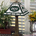 New York Jets NFL Mission Style Stained Glass Lamp