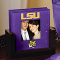 LSU Louisiana State Tigers NCAA College Art Glass Photo Frame Coaster Set