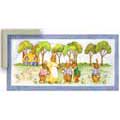 Bunny Family Outing - Contemporary mount print with beveled edge