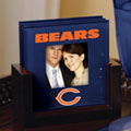 Chicago Bears NFL Art Glass Photo Frame Coaster Set
