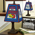 Kansas Jayhawks NCAA College Art Glass Table Lamp